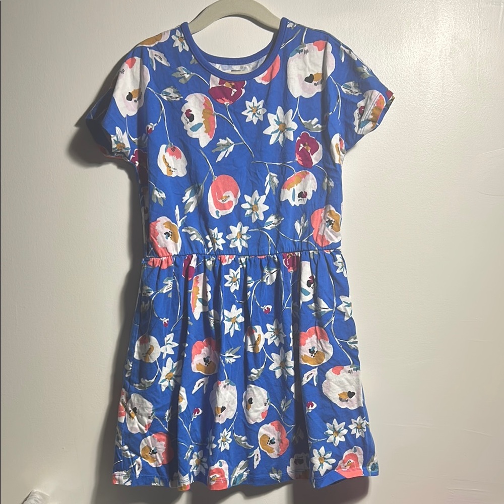 Floral Blue Kids Dress - Picture 1 of 4